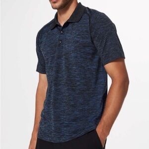 Lululemon Metal Vent Tech Polo Heather Dark Blue